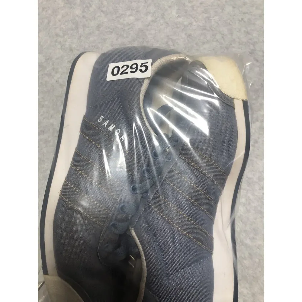 Adidas Samoa Shoes Mens Size 7.5 Blue Gray Tennis Walking Low Top